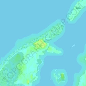 Топографическая карта Раскопель, высота, рельеф