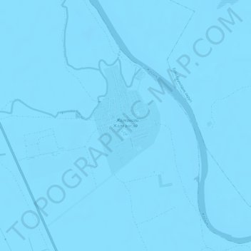 Топографическая карта Жалгансай, высота, рельеф