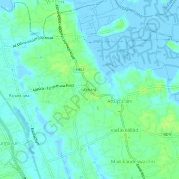 Топографическая карта Althara, высота, рельеф