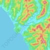 Топографическая карта Новомихайловский, высота, рельеф
