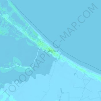 Топографическая карта Tanjungpakis, высота, рельеф