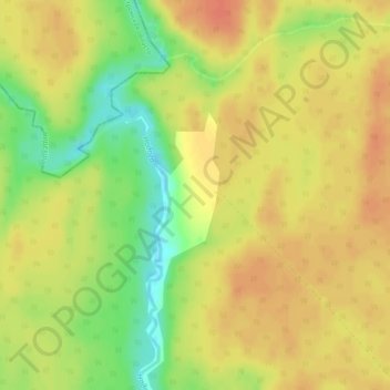 Топографическая карта урочище Пустынь, высота, рельеф