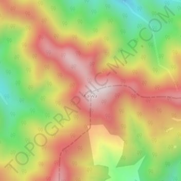 Топографическая карта Kalwa, высота, рельеф