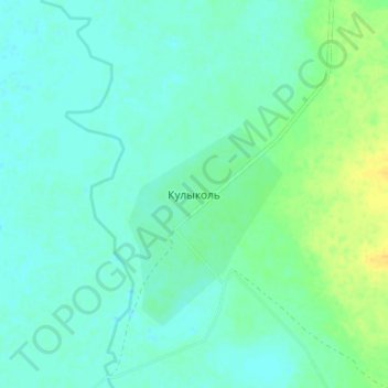 Топографическая карта Кулыколь, высота, рельеф