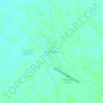 Топографическая карта Kowanyama, высота, рельеф