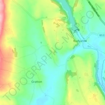 Топографическая карта Horton, высота, рельеф