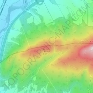 Топографическая карта Castillo Grande, высота, рельеф