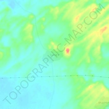 Топографическая карта Suwara, высота, рельеф