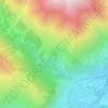 Топографическая карта Скалы-останцы "Песчаные замки", высота, рельеф