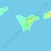 Топографическая карта Dampier Archipelago, высота, рельеф