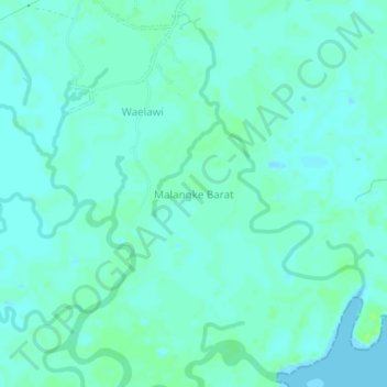 Топографическая карта Malangke Barat, высота, рельеф