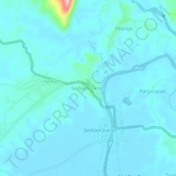 Топографическая карта Sorkam Kanan, высота, рельеф