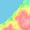 Топографическая карта La Cotentin, высота, рельеф