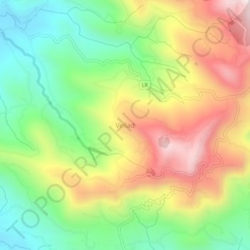 Топографическая карта Vellad, высота, рельеф