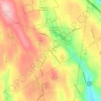 Топографическая карта Northfield, высота, рельеф
