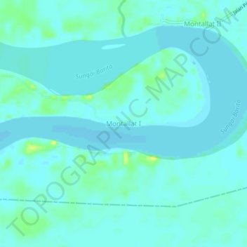 Топографическая карта Montallat I, высота, рельеф