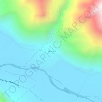Топографическая карта Udmaru, высота, рельеф