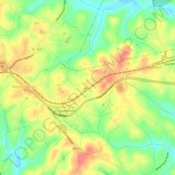 Топографическая карта Jason, высота, рельеф