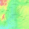 Топографическая карта Агуаскальентес, высота, рельеф