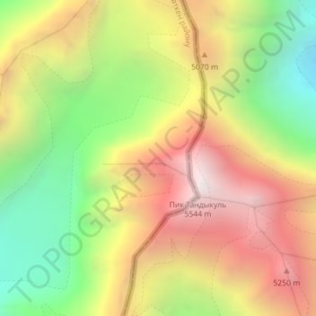 Топографическая карта Алай, высота, рельеф