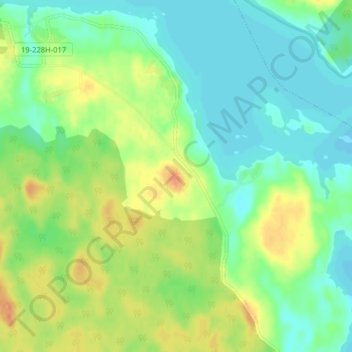 Топографическая карта Кабачино, высота, рельеф