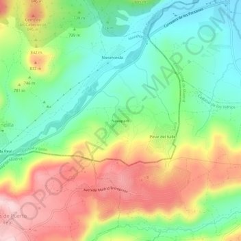 Топографическая карта Navapark, высота, рельеф