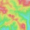 Топографическая карта Tetons, высота, рельеф