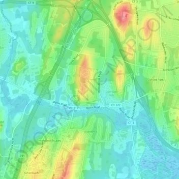 Топографическая карта Fox Meadows, высота, рельеф