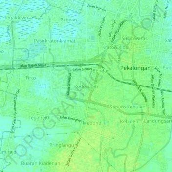 Топографическая карта Podosugih, высота, рельеф