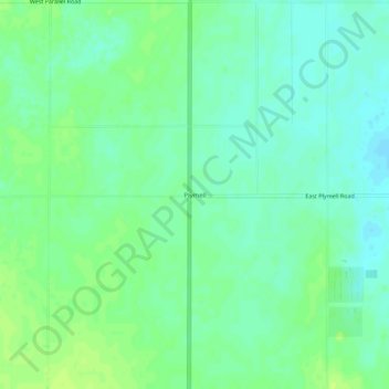 Топографическая карта Plymell, высота, рельеф
