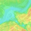 Топографическая карта Харевщина, высота, рельеф
