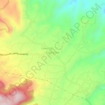 Топографическая карта Tigo Balai, высота, рельеф