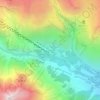 Топографическая карта Азау, высота, рельеф