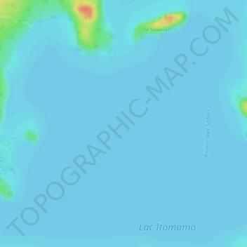 Топографическая карта Lac Itomamo, высота, рельеф