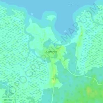 Топографическая карта Самолва, высота, рельеф