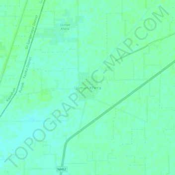 Топографическая карта Usman Khera, высота, рельеф