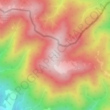 Топографическая карта Черемха, высота, рельеф