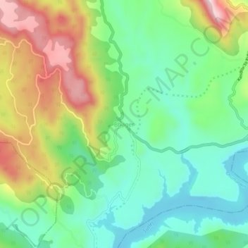 Топографическая карта Bhager, высота, рельеф