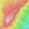 Топографическая карта Даховская — плато Лаго-Наки, высота, рельеф