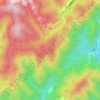 Топографическая карта 蕎麦粒山, высота, рельеф