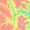 Топографическая карта 甘孜藏族自治州, высота, рельеф