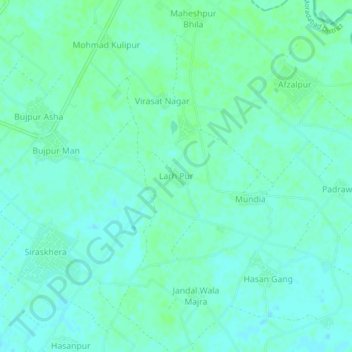 Топографическая карта Larh Pur, высота, рельеф