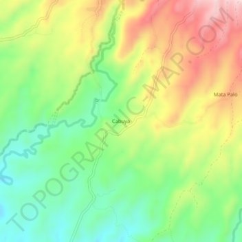Топографическая карта Cabuya, высота, рельеф