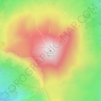 Топографическая карта Чирип, высота, рельеф