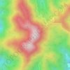 Топографическая карта 竜爪山, высота, рельеф