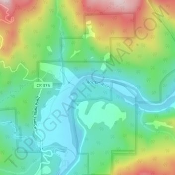 Топографическая карта Big Bend, высота, рельеф