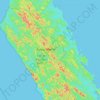 Топографическая карта Pulau Siberut, высота, рельеф