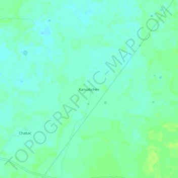 Топографическая карта Kancabchén, высота, рельеф