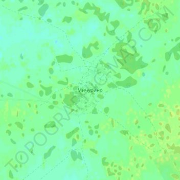 Топографическая карта Мичурино, высота, рельеф