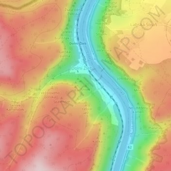 Топографическая карта Shrek, высота, рельеф